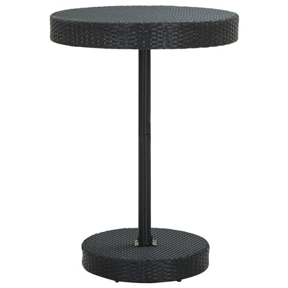 Garden Table | Black | PE Rattan | Lightweight | Garden Table | Round
