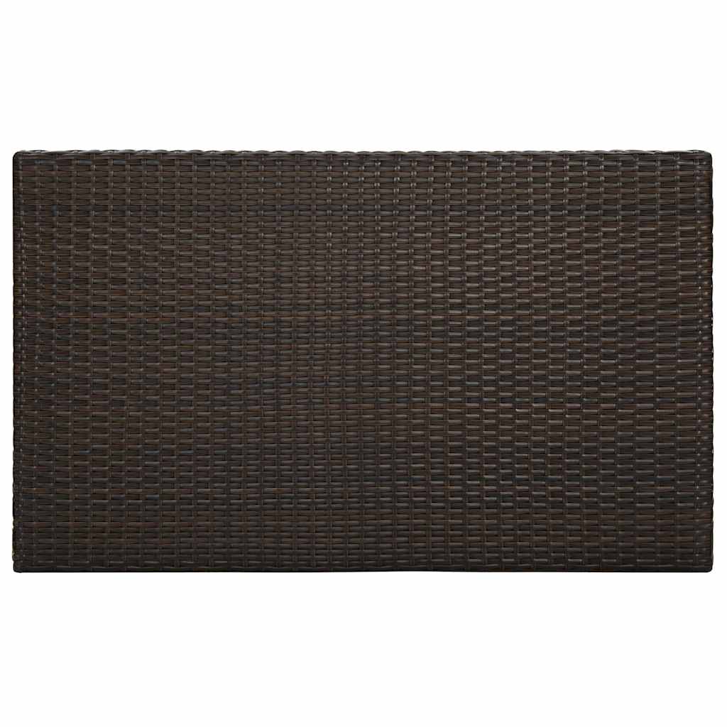45873 vidaXL Garden Bar Table Brown 100x60,5x110,5 cm Poly Rattan