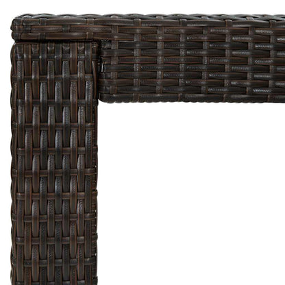 45873 vidaXL Garden Bar Table Brown 100x60,5x110,5 cm Poly Rattan