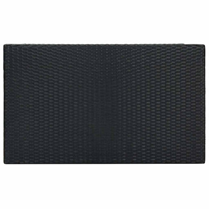 45874 vidaXL Garden Bar Table Black 100x60,5x110,5 cm Poly Rattan