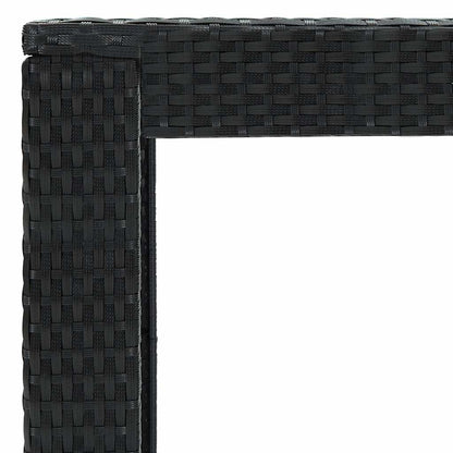 45874 vidaXL Garden Bar Table Black 100x60,5x110,5 cm Poly Rattan