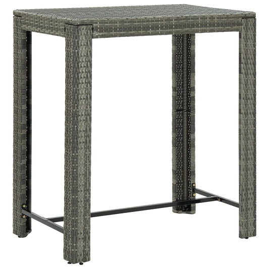 Bar Table | Grey | PE rattan, powder-coated steel | 100x60.5x110.5 cm
