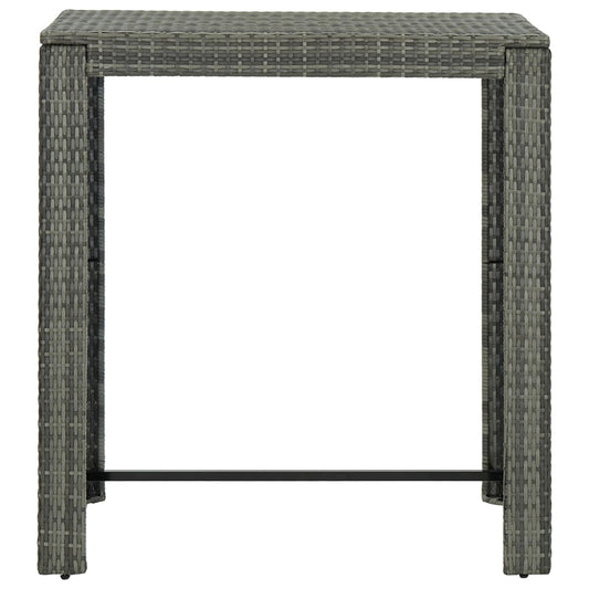 Bar Table | Grey | PE rattan, powder-coated steel | 100x60.5x110.5 cm