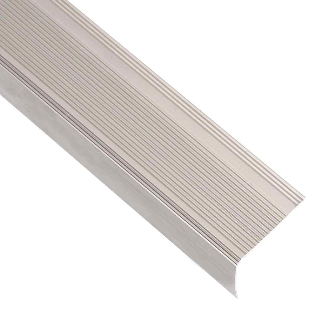 Stair Nosings in L-shape 15 pcs Aluminium 90 cm Champagne