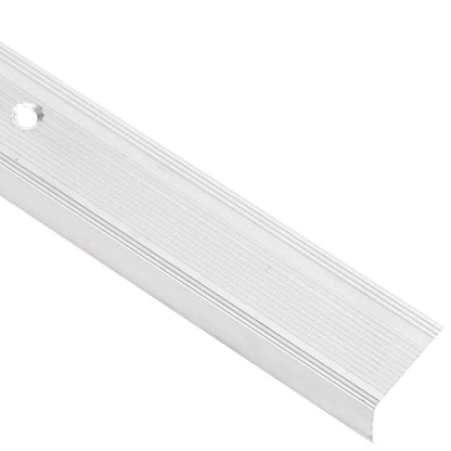 Stair Nosings in L-shape 5 pcs Aluminium 100 cm Silver