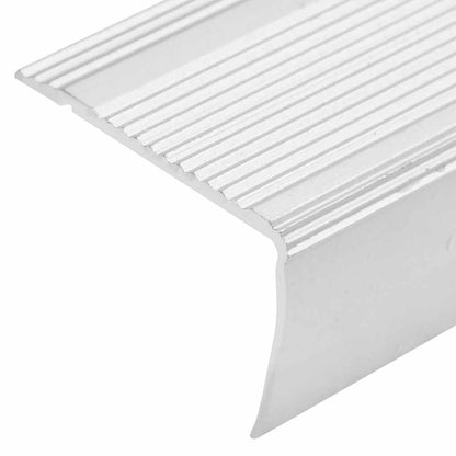 Stair Nosings in L-shape 15 pcs Aluminium 100 cm Silver
