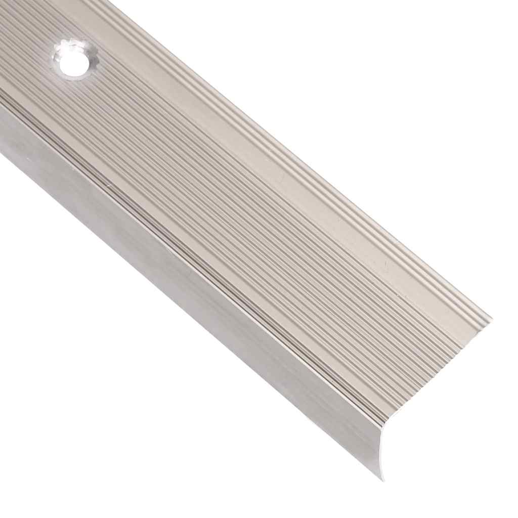Stair Nosings in L-shape 5 pcs Aluminium 100 cm Champagne