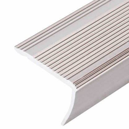 Stair Nosings in L-shape 5 pcs Aluminium 100 cm Champagne