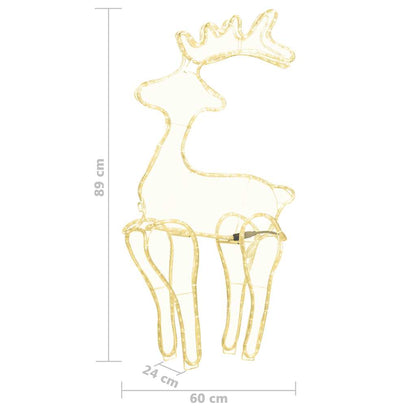 Reindeer Christmas Decoration with Mesh 306 LEDs 60x24x89cm