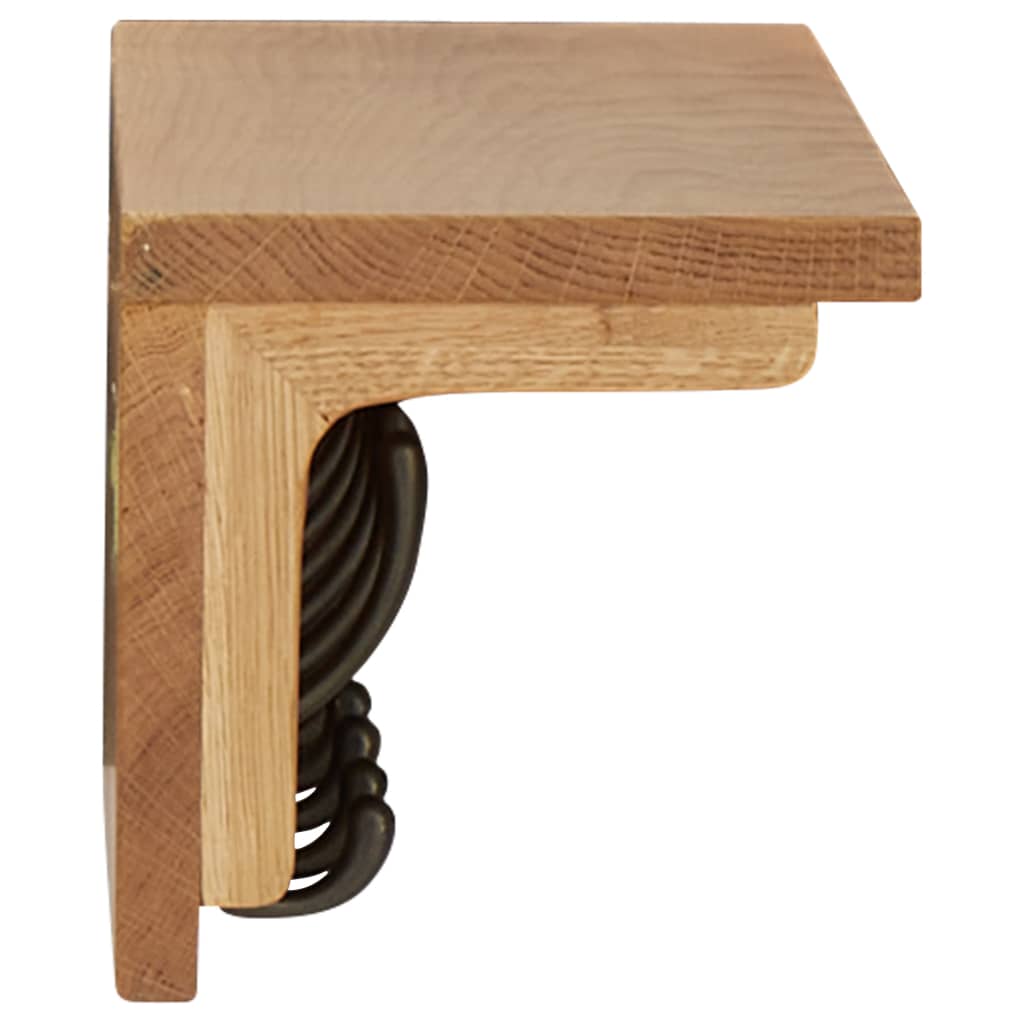 Coat Rack 60x16x16 cm Solid Oak Wood