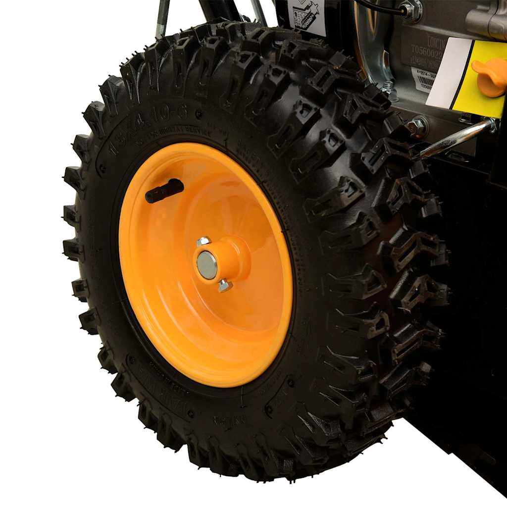 146889 vidaXL Snow Thrower 6,5 HP Yellow and Black