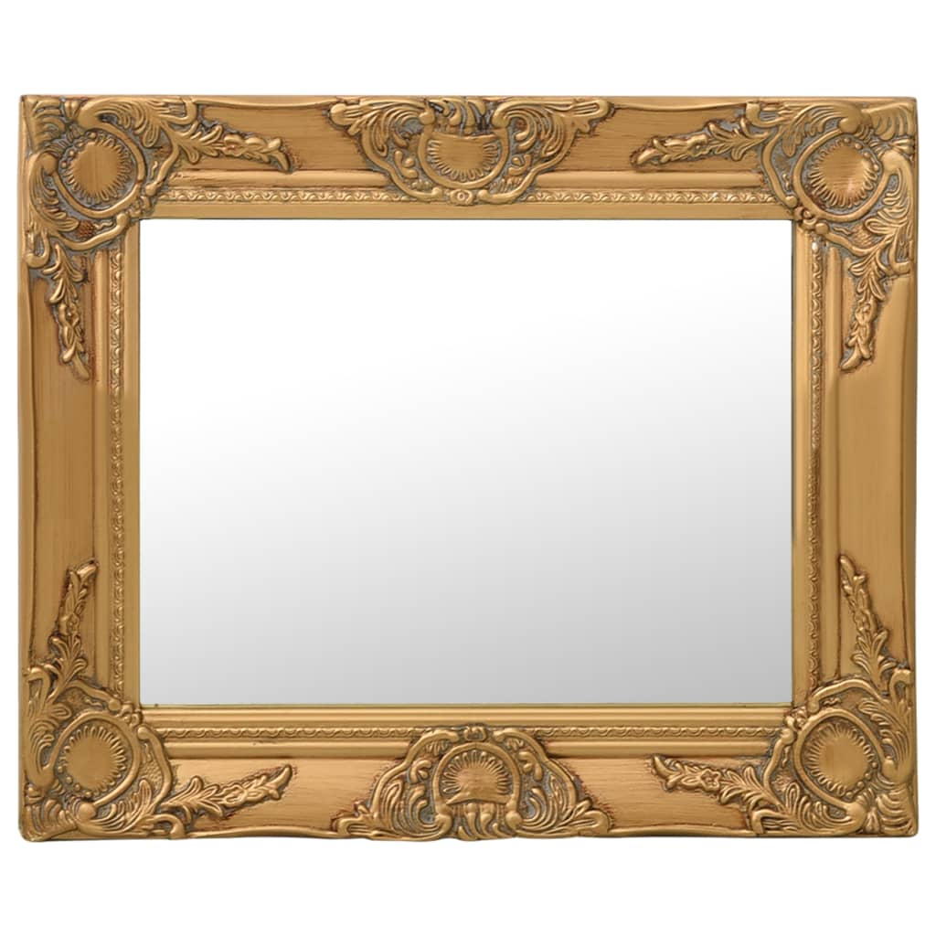 Wall Mirror Baroque Style 50x40 cm Gold
