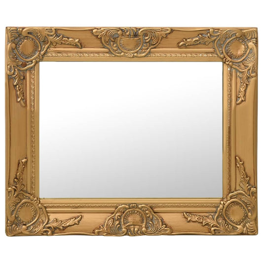 Wall Mirror Baroque Style 50x40 cm Gold