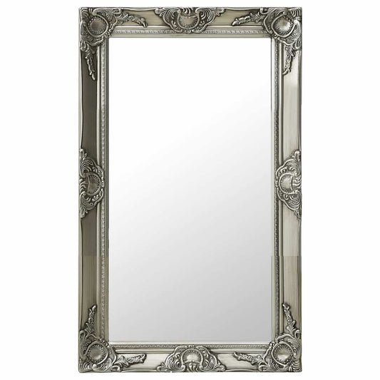 320322 vidaXL Wall Mirror Baroque Style 50x80 cm Silver