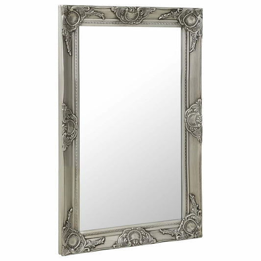 320322 vidaXL Wall Mirror Baroque Style 50x80 cm Silver