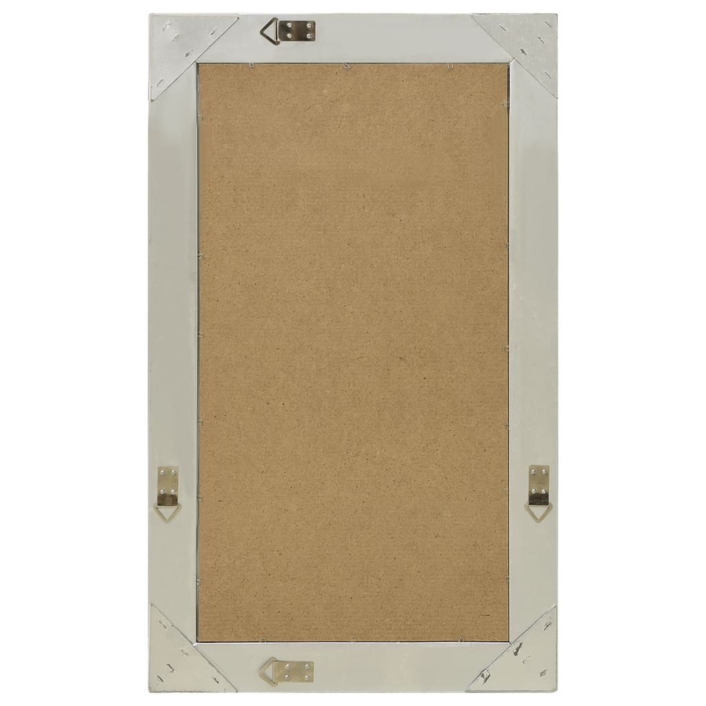 Wall Mirror Baroque Style 50x80 cm Silver