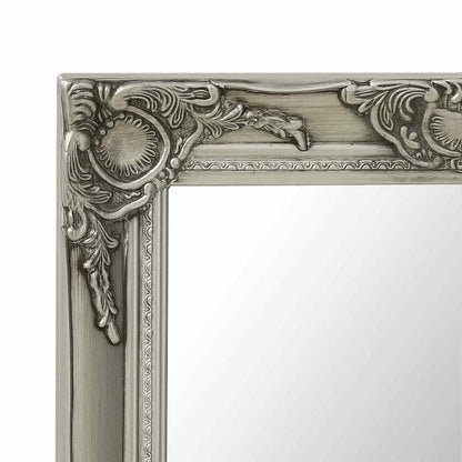 320322 vidaXL Wall Mirror Baroque Style 50x80 cm Silver