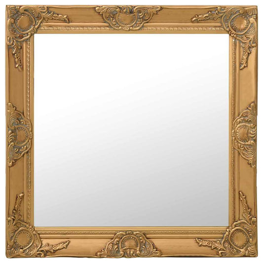 320333 vidaXL Wall Mirror Baroque Style 60x60 cm Gold