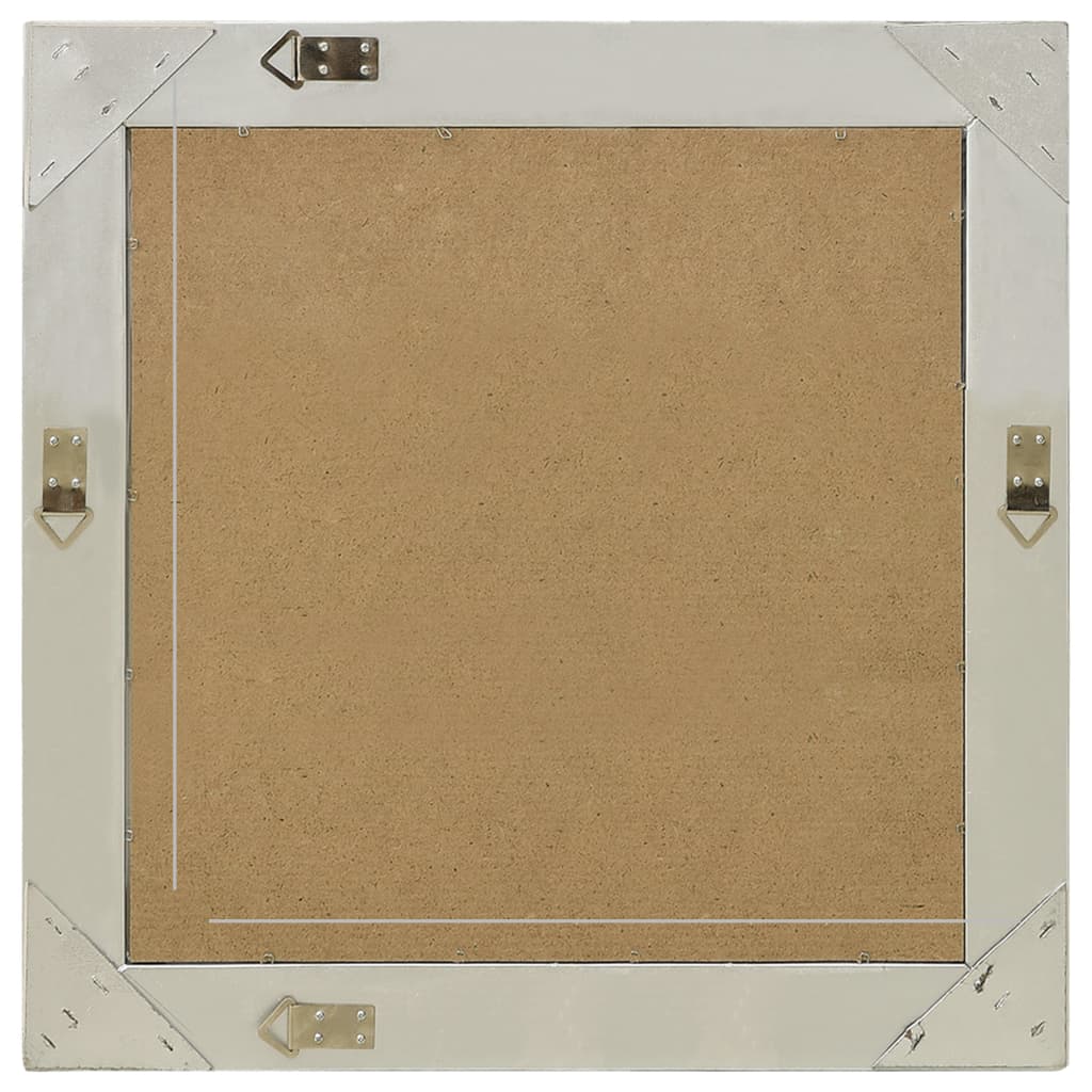 Wall Mirror Baroque Style 60x60 cm Silver