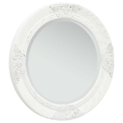 Wall Mirror Baroque Style 50 cm White