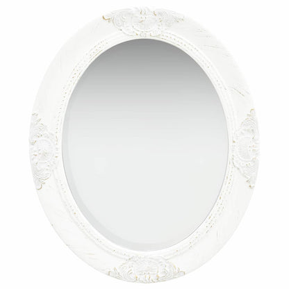 Wall Mirror Baroque Style 50x60 cm White