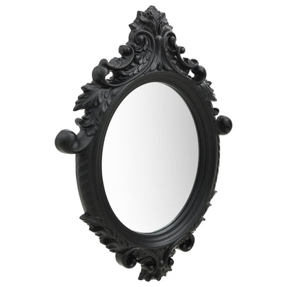 Wall Mirror Castle Style 56x76 cm Black