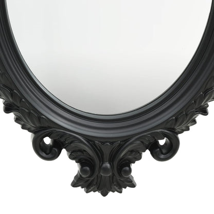 Wall Mirror Castle Style 56x76 cm Black