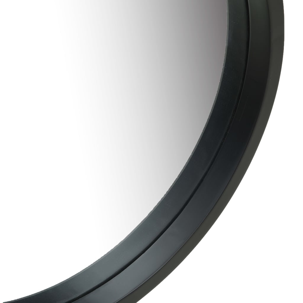 Wall Mirror with Strap 40 cm Black
