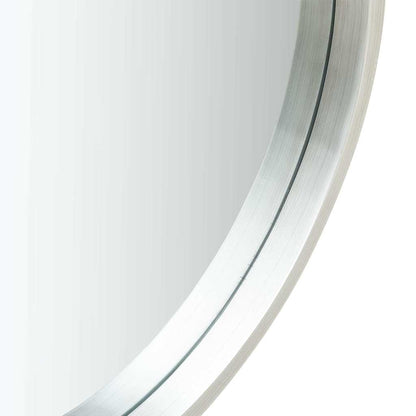 320370 vidaXL Wall Mirror with Strap 60 cm Silver