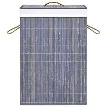 Bamboo Laundry Basket Grey 72 L