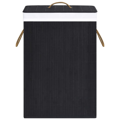 Bamboo Laundry Basket Black
