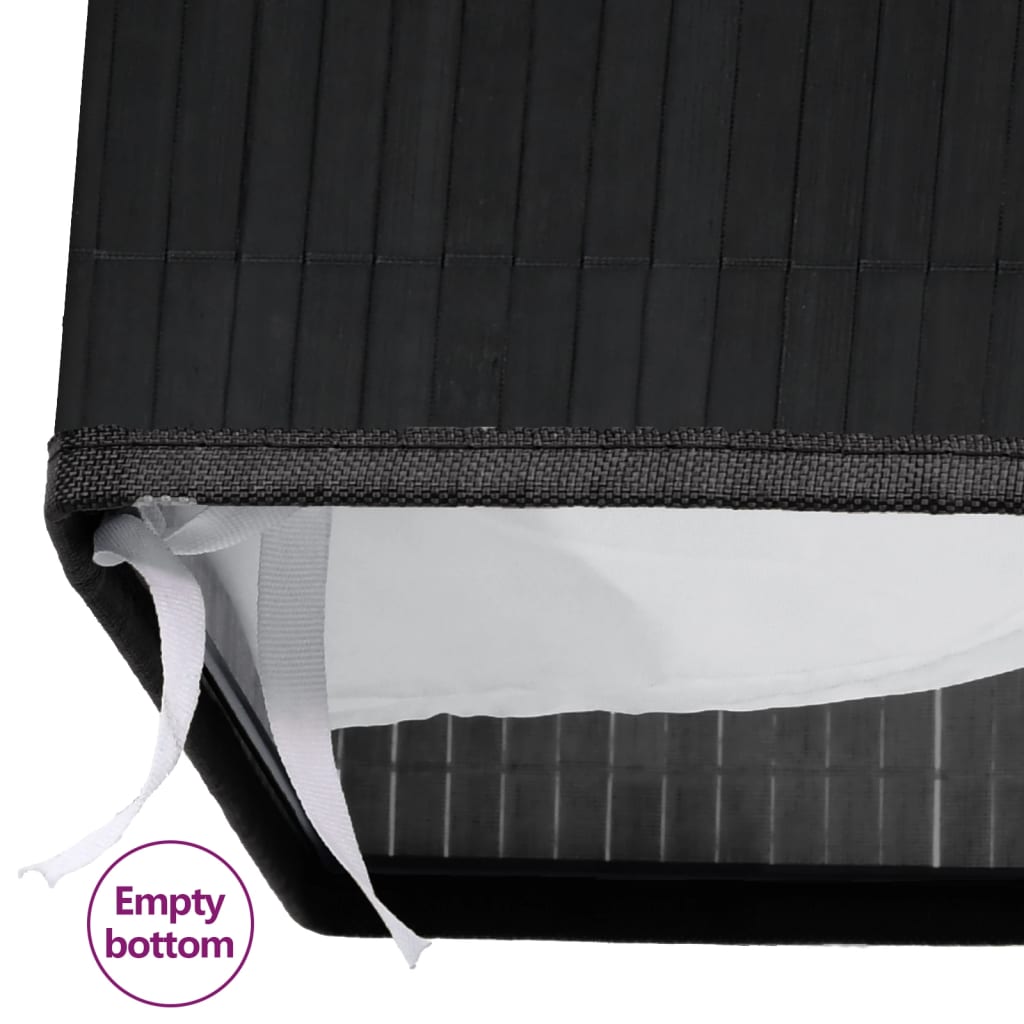 Bamboo Storage Boxes 4 pcs Black