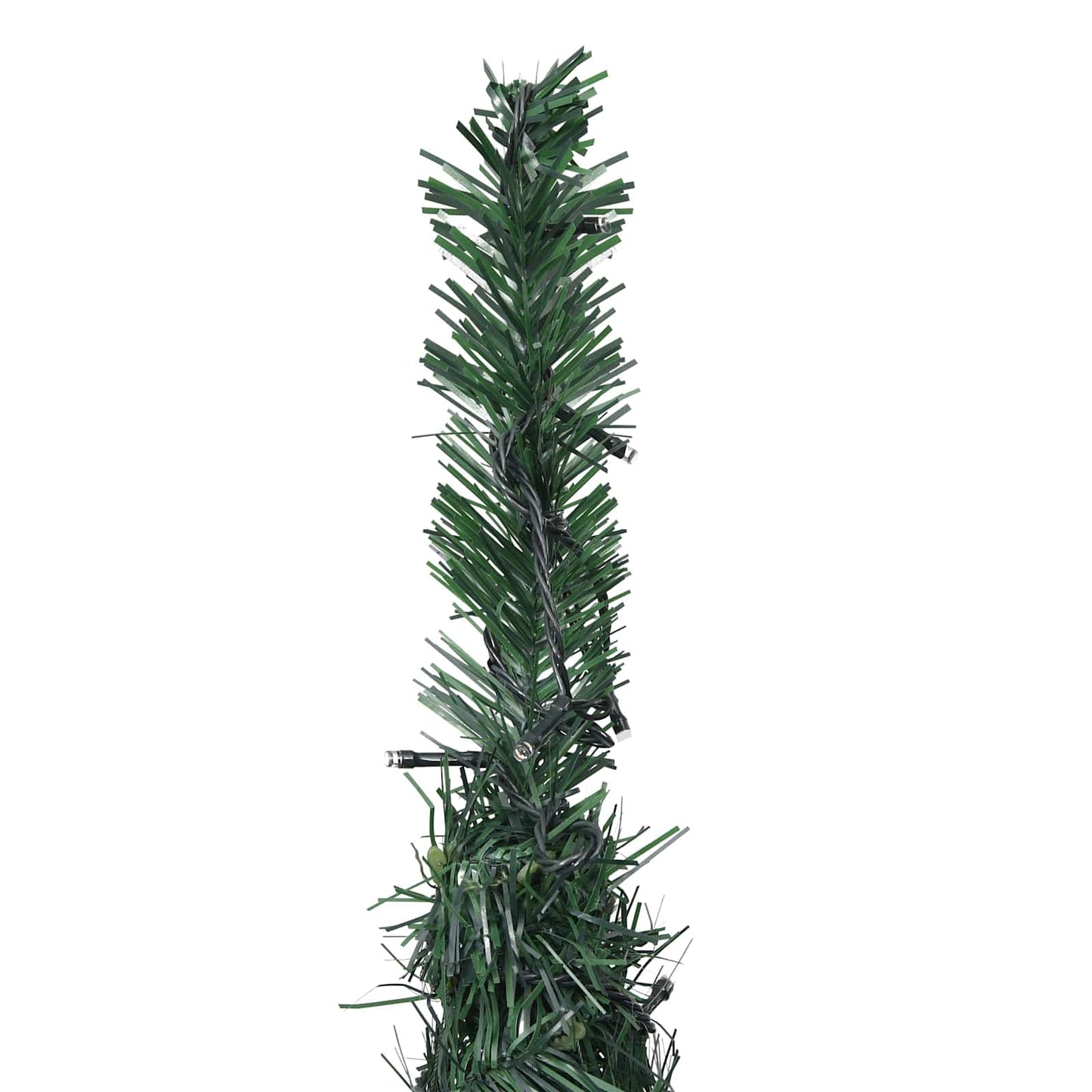 Christmas Tree with LED String Lights Green 150 x 150 cm PVC
