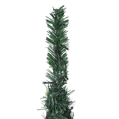 Christmas Tree with LED String Lights Green 150 x 150 cm PVC