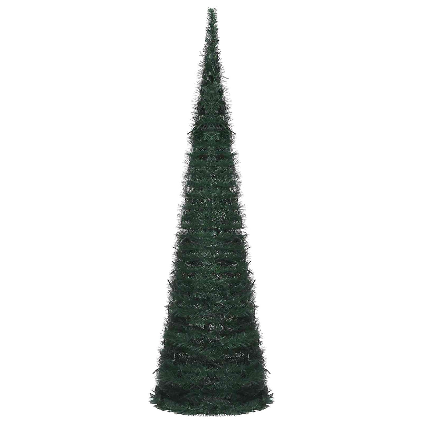 Christmas Tree with LED String Lights Green 150 x 150 cm PVC