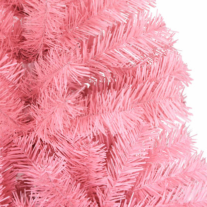 Artificial Christmas Tree with Stand Pink 210 cm PVC