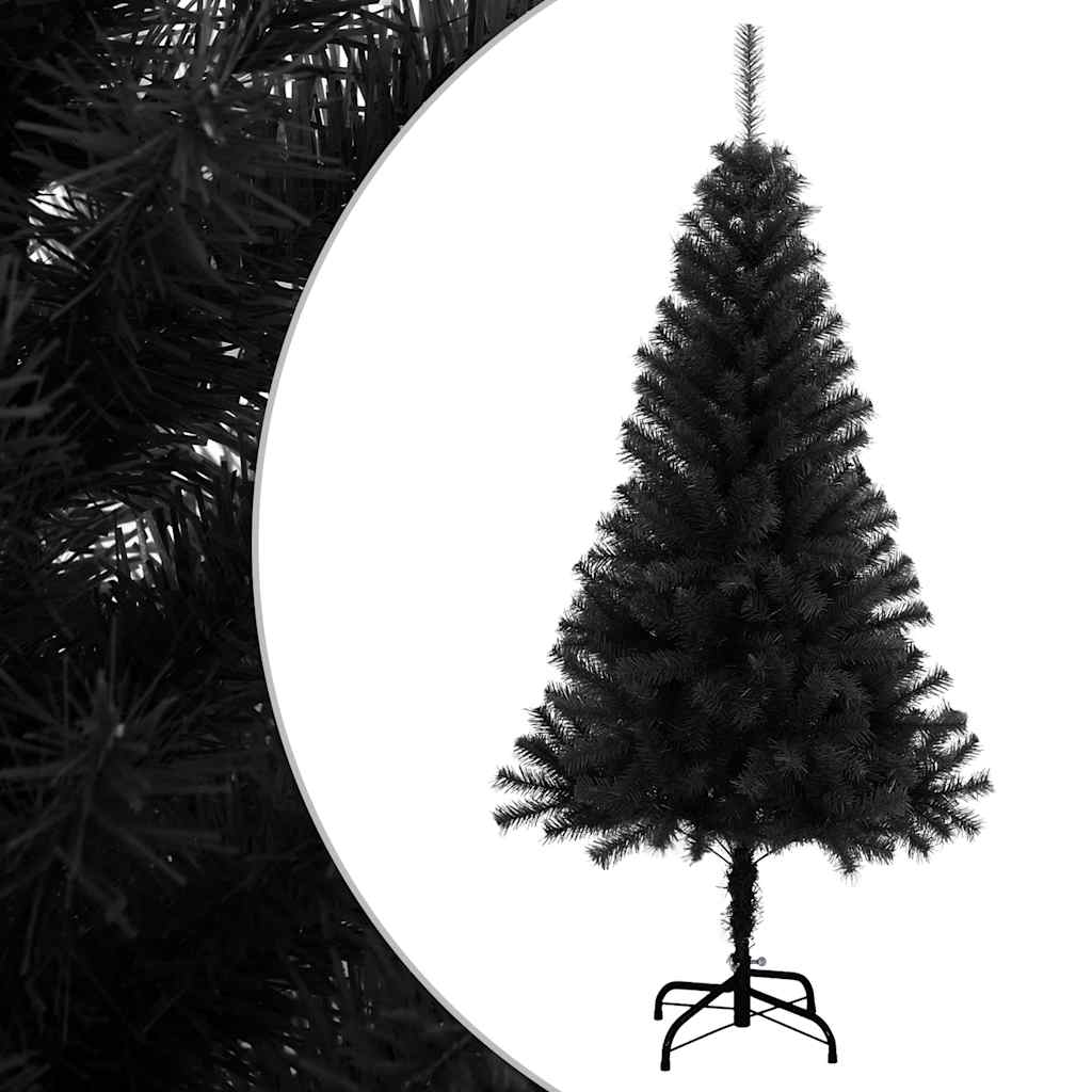 Artificial Christmas Tree with Stand Black 150 cm PVC
