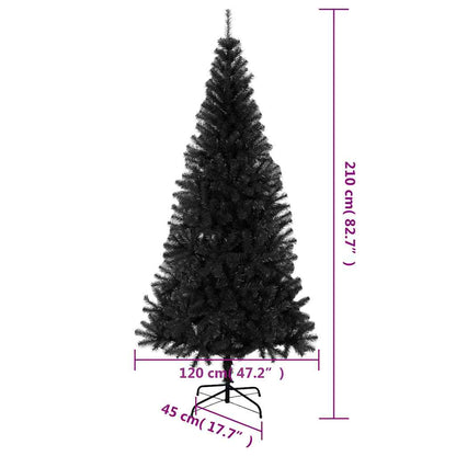 Artificial Christmas Tree | Black | PVC, Steel | Large | Durable
