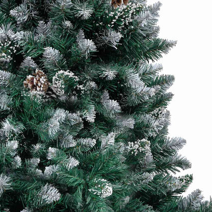 321016 vidaXL Artificial Christmas Tree with Pine Cones and White Snow 180 cm
