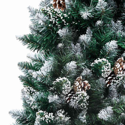 321016 vidaXL Artificial Christmas Tree with Pine Cones and White Snow 180 cm