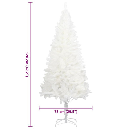 Artificial Christmas Tree Lifelike Needles White 120 cm