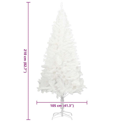 Artificial Christmas Tree Lifelike Needles White 210 cm