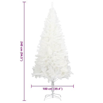 Artificial Christmas Tree Lifelike Needles White 240 cm