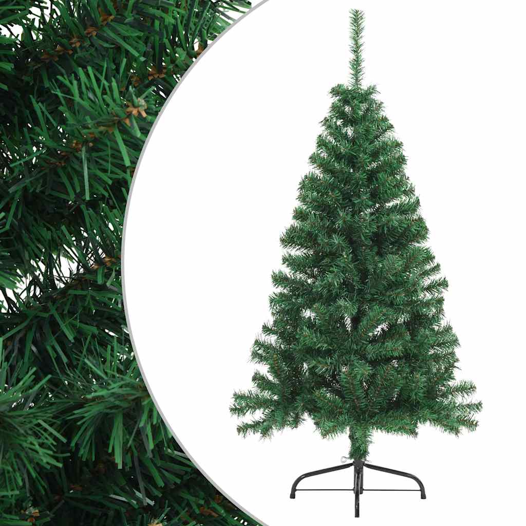 Artificial Half Christmas Tree | Green | PVC, Steel | 150 cm height