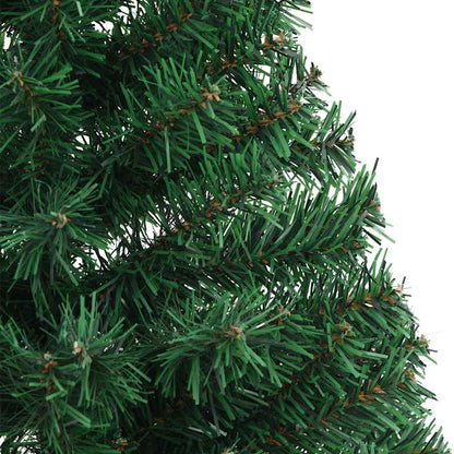 Artificial Half Christmas Tree | Green | PVC, Steel | 150 cm height
