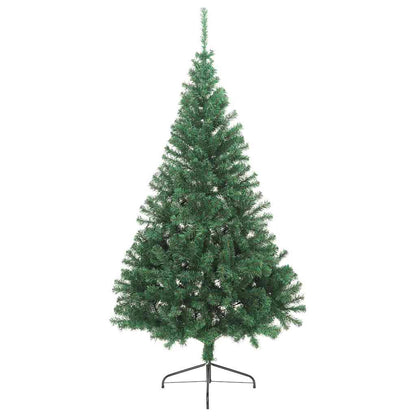 Artificial Half Christmas Tree | Green | PVC, Steel | 180 cm tall