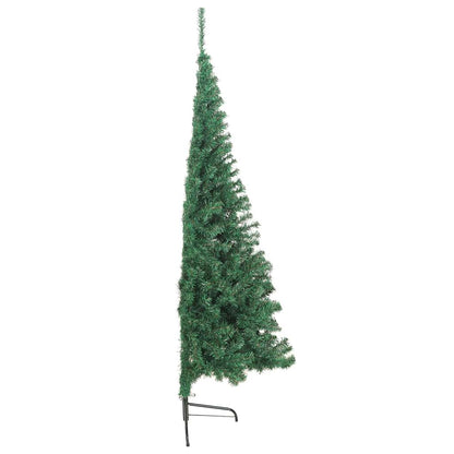 Artificial Half Christmas Tree | Green | PVC, Steel | 180 cm tall
