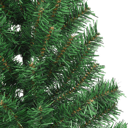 Artificial Half Christmas Tree | Green | PVC, Steel | Large | Foldable