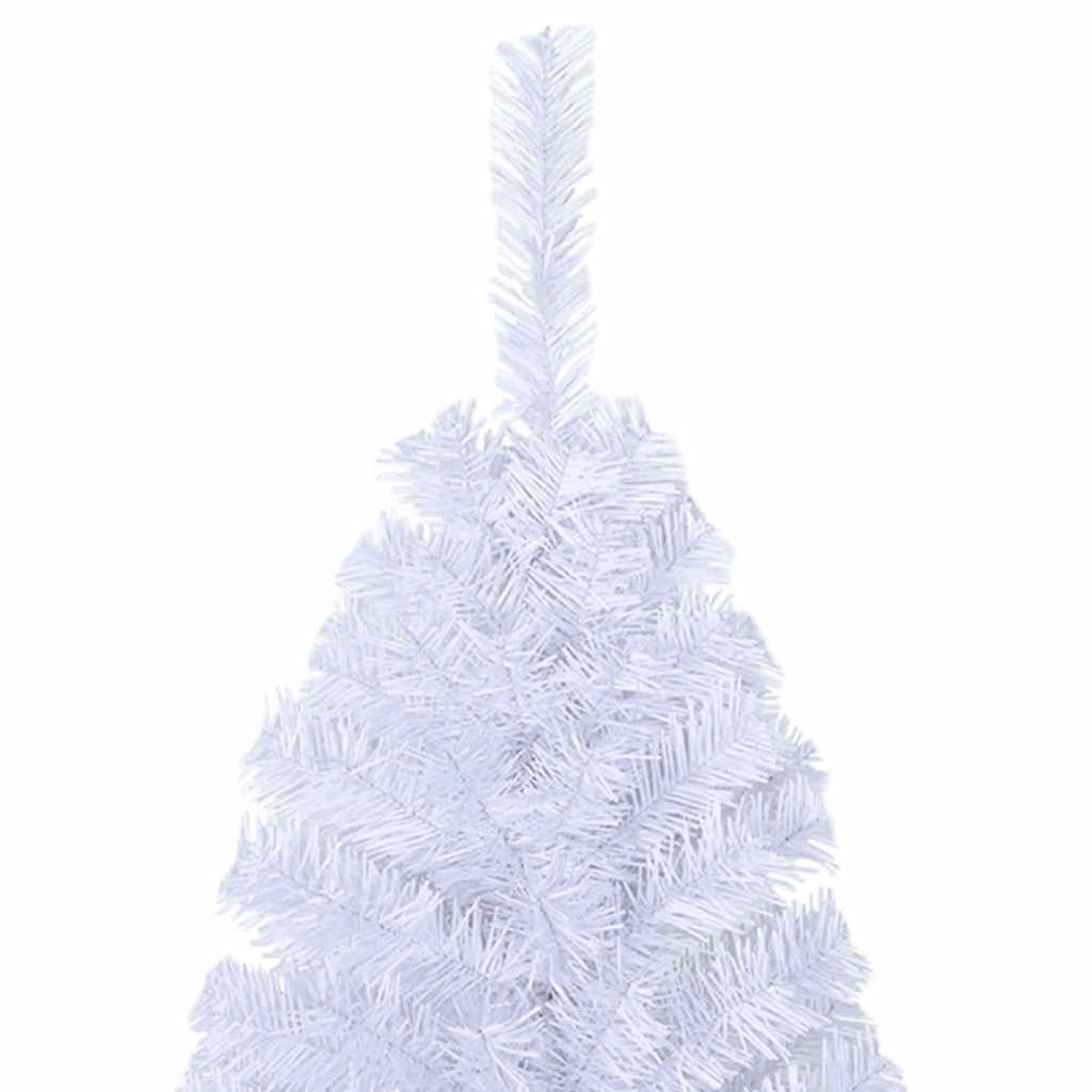 Artificial Christmas Tree with Thick Branches White 210 cm PVC