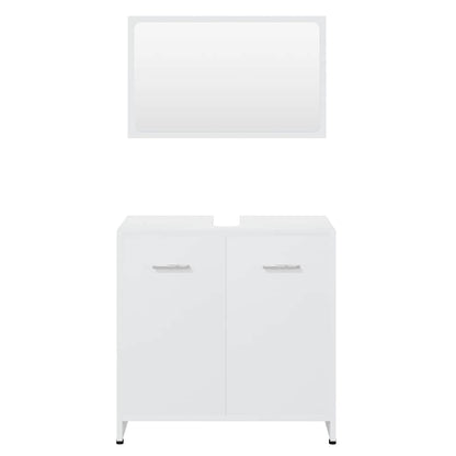 Bathroom Furniture Set White Engineered Wood
